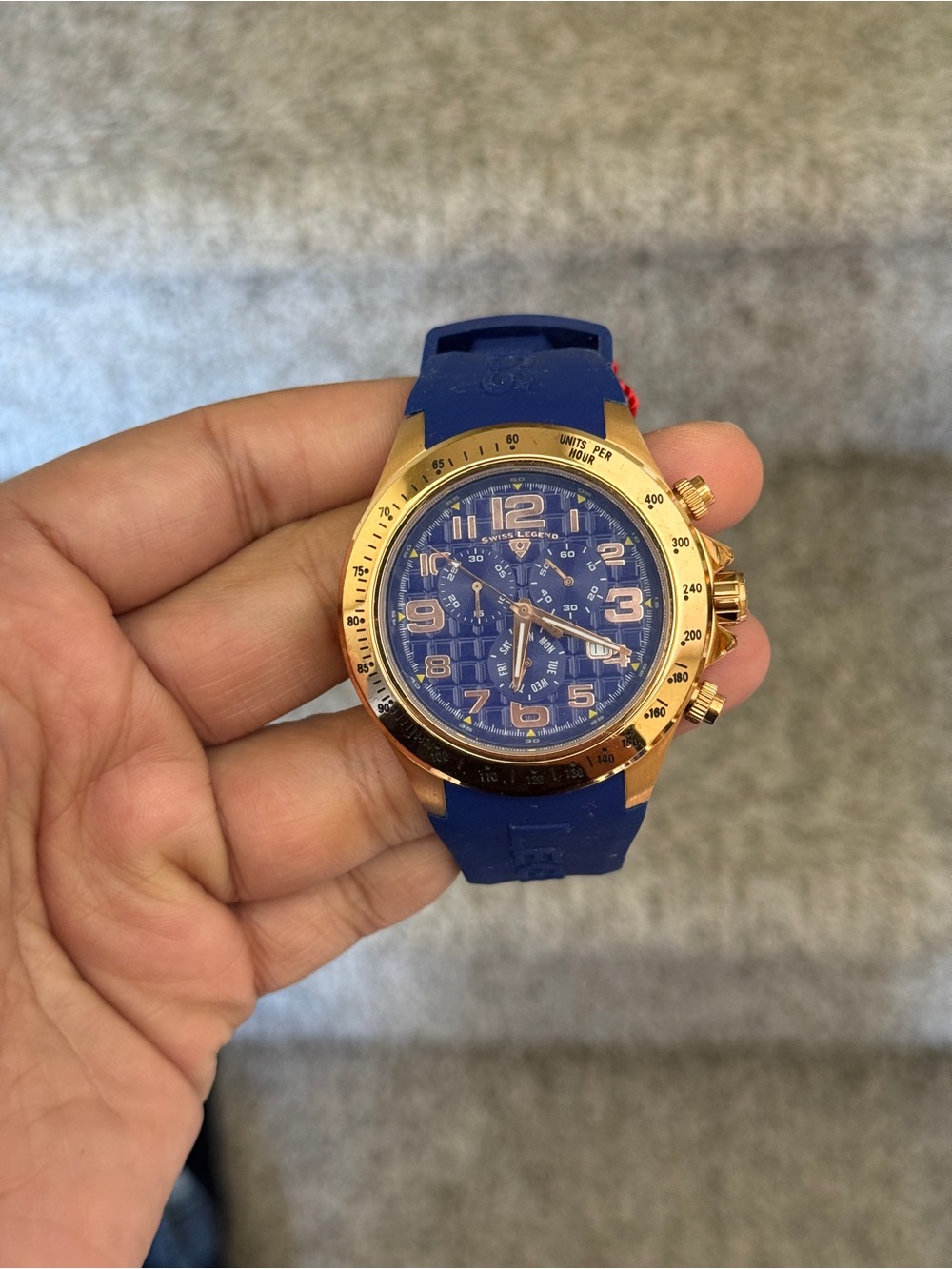 Swiss Legend Men's Eograph Analog Display Swiss Quartz Blue Watch